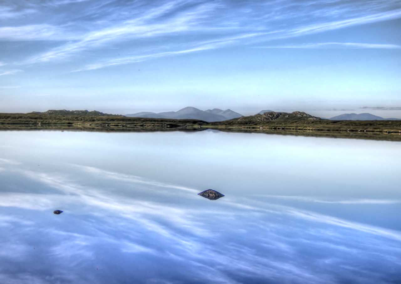 Early morning lochside view on the Isle of Lewis