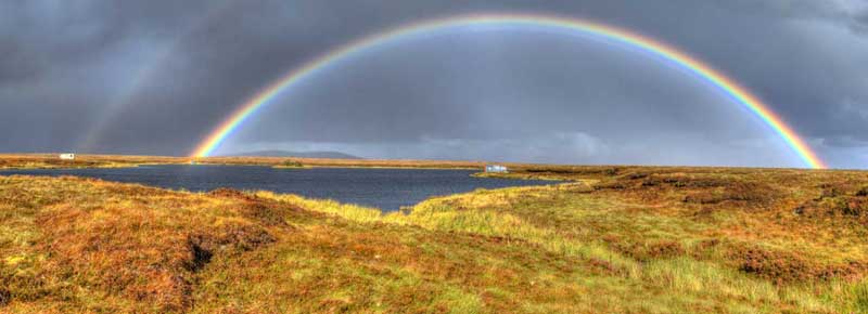 Rainbow over the island loch 