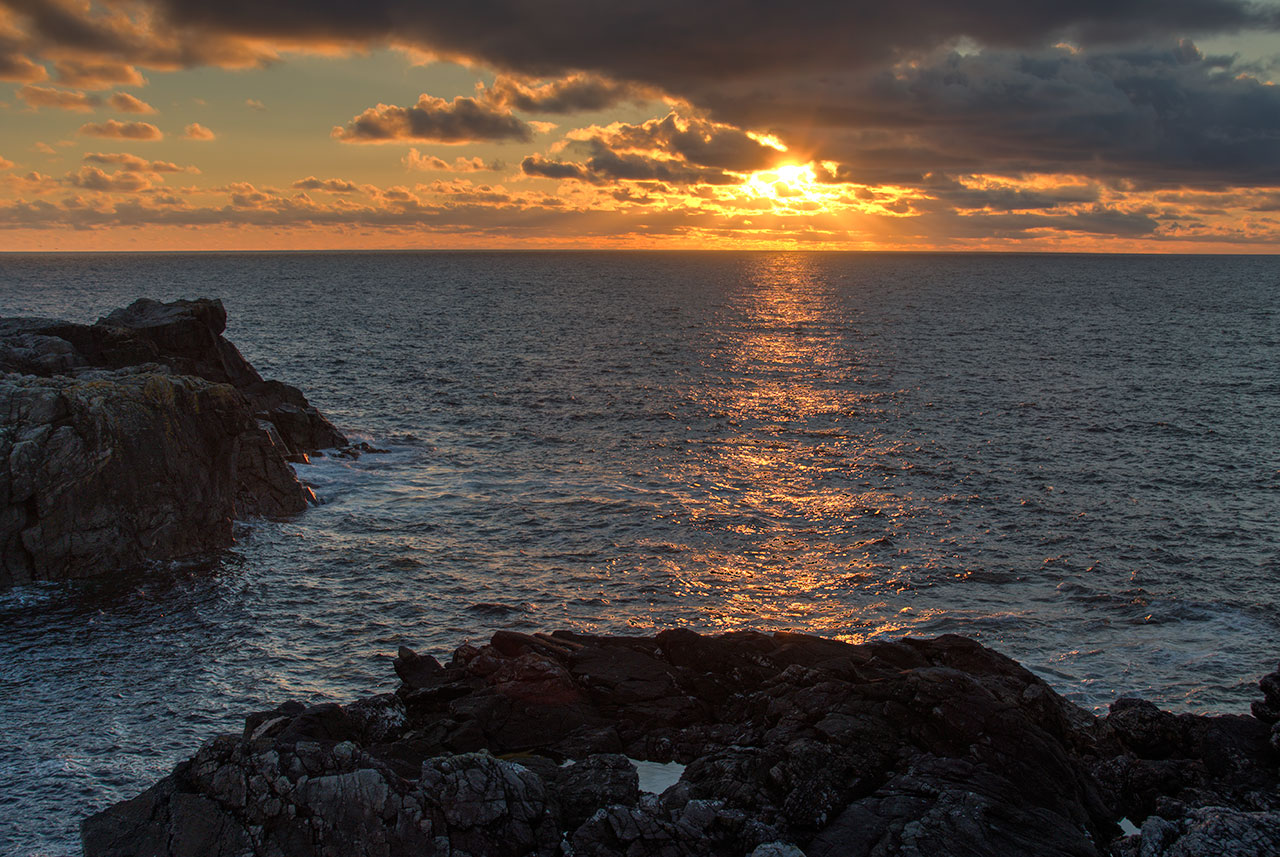 On the coast a few yards from Dollag's Cottage